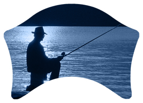 DABAN-320-BL Gone Fishing (Dock) Blue